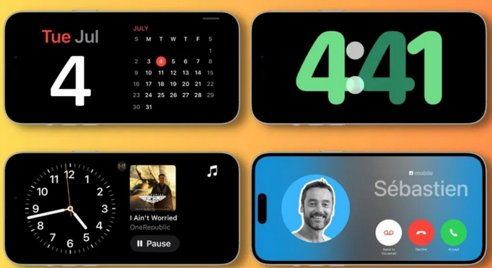 多文镇苹果手机维修分享iOS17横屏充电待机显示有什么好处 