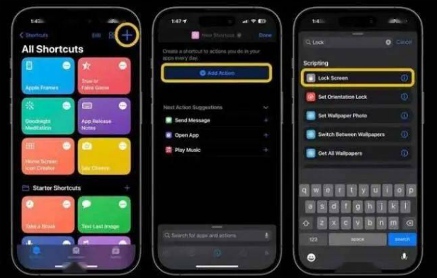 多文镇苹果14锁屏维修店分享iPhone14升级iOS16.4后如何创建锁屏快捷方式 