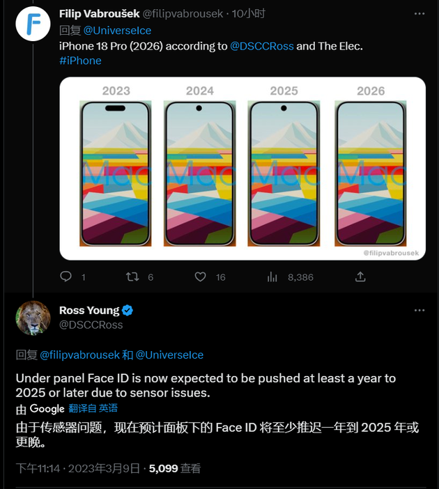 多文镇苹果手机维修分享:屏下Face ID有什么优势？iPhone何时会有屏下Face ID？ 